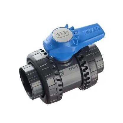 PVC Kugelhahn FIP, Verschraubung mit Klebemuffe