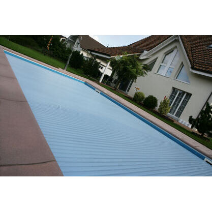 Rollladen Lamellen PVC grau, für Pools bis 9x4m
