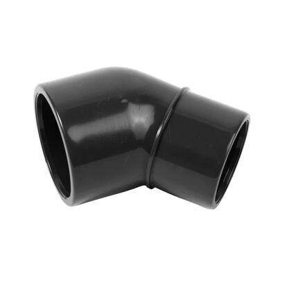 PVC Reduzierwinkel 45° grau, Klebemuffe/Klebenippel