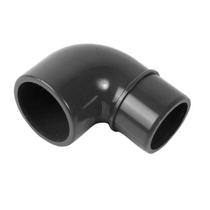 PVC Reduzierwinkel 90° grau, Klebemuffe/Klebenippel