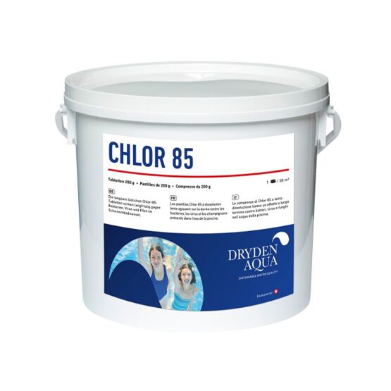 Chlor 85 langsamlösliche Tabletten 85gr, 5kg Eimer
